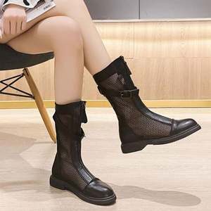 <span class=keywords><strong>Botines</strong></span> de Cuero Repujado Hechos a Mano para Mujer, <span class=keywords><strong>Botines</strong></span> Bohemios - Product Image 4