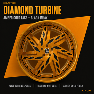 ล้อแม็กซ์ XINLAI คุณภาพสูง ลาย Candy Orange ขนาด 19 20 21 นิ้ว 5x112 ดีไซน์ Turbine Twist Diamond สำหรับรถยนต์ Mercedes C Class W206 Sport - Product Image 1