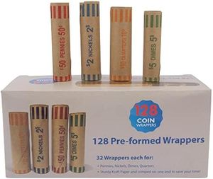 Rollos de Envoltorios para Monedas (128 Surtidos) - Cuartos de Dólar, Centavos, Monedas de Cinco Centavos y Monedas de Diez Centavos - Product Image 6