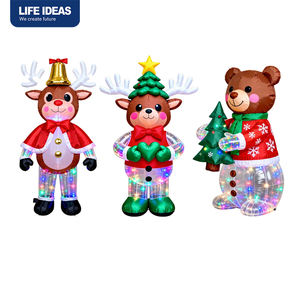 Lumières LED d'usine OEM, Père Noël gonflable de Noël pour la pelouse, décoration extérieure gonflable de Noël - Product Image 1