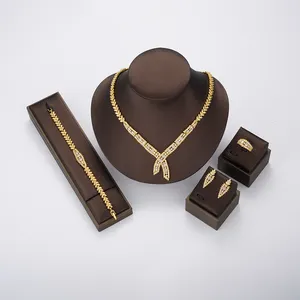 Jh conjunto de joias, 2022 haiwaiian zircão, personalizado, 22k, banhado a ouro, joias, acessórios de cobre, para mulheres
