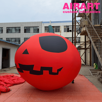 Riesiger Aufblasbarer Halloween-Kürbis, Maßgefertigter PVC Aufblasbarer Jack O'Lantern Ballon für Garten Bühne Halloween-Dekoration