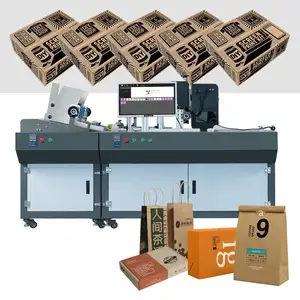 Kelier FI1000 피자 상자 골판지 종이 봉투 1 개 단일 패스 잉크젯 프린터 멀티 컬러 인쇄기 컨베이어 포함