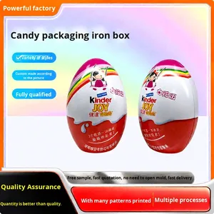 Caja <span class=keywords><strong>de</strong></span> Metal para Dulces en Forma <span class=keywords><strong>de</strong></span> Huevo, Juguete <span class=keywords><strong>Infantil</strong></span>, Regalo <span class=keywords><strong>de</strong></span> Navidad, Caja <span class=keywords><strong>de</strong></span> Metal Pequeña con Forma Especial, Impresión a Cuatro Colores, Personalizable - Product Image 2