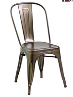 DL Meubles Vente en gros Chaise de salle à manger industrielle empilable en fer au design vintage Chaises de salle à manger en attente pour café