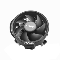 Refroidisseur de processeur pour PC de bureau, compatible AM4 AM5, refroidissement par air du processeur avec ventilateur PWM ARGB, radiateur à ailettes rondes en aluminium, dissipateur thermique pour processeur
