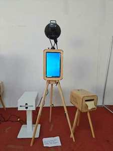 Cabina de <span class=keywords><strong>Fotos</strong></span> Portátil Retro de Madera para <span class=keywords><strong>iPad</strong></span> con Cámara e Impresora, Diseño de Doble Cara, Estilo DSLR Vintage - Product Image 3