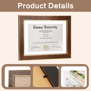 Cadre <span class=keywords><strong>de</strong></span> diplôme en bois moderne fait main 2026 avec logo personnalisé, miroir, portrait, pour décoration <span class=keywords><strong>de</strong></span> bureau, affichage <span class=keywords><strong>de</strong></span> documents et récompenses - Product Image 6