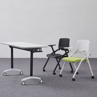 Table d'étude de bureau de réunion pliante simple Table et chaise de salle de formation pliables mobiles
