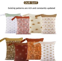 Sacs de voyage multifonctionnels imperméables à double fermeture éclair avec motif imprimé personnalisé, sacs de rangement pour bébé avec séparation humide/sec