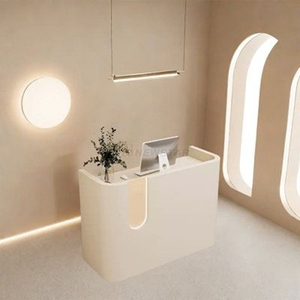 Newstar tùy chỉnh travertine thủ quỹ quầy sang trọng đá tự nhiên tiếp nhận bàn cho bán lẻ thương mại không gian - Product Image 3