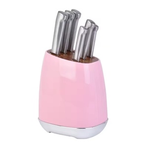 Couteau de Chef en Acier Inoxydable à Manche Creux de Haute Qualité, Ensemble de Couteaux de Cuisine avec Bloc – Vente Flash - Product Image 6