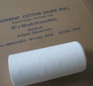 Rouleau jumbo de bandage de gaze de coton absorbant 100 mètres médical - Product Image 4