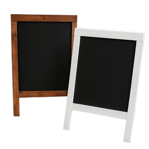 Support de menu en bois Art Déco pour panneau de bienvenue et grande affichage artistique - Support de signalétique événementielle durable et écologique - Product Image 1