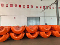 Bouées flottantes carrées en HDPE Flotteurs de tuyaux de dragage personnalisables Barrières durables Couleurs personnalisées Tailles offertes