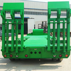 Camión de plataforma baja de 40, 60 y 100 toneladas para transporte de contenedores de acero, semirremolque de plataforma baja - Product Image 5