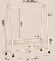 Meilleures ventes : Porte-vêtements autoportant portable en maille blanche crème à largeur fixe, organisateur roulant pour petit appartement