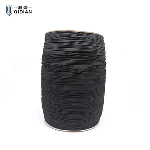 Rekbaar 1,3 mm stevig elastisch koord voor het maken van sieraden, kralen, zwart touw voor tassen, 4 rollen, 1000 m/rol, 100% <span class=keywords><strong>polyester</strong></span>, 16 strengen - Product Image 5