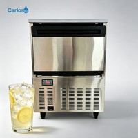 Machine à glaçons cubiques à faible bruit et fonctionnement stable, refroidie par air, compacte, avec fabricant de glaçons intégré, idéale pour les magasins de thé au lait
