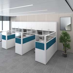 High Quality Modern Design Convertible L-Shape Desktop <b>Computer</b> Partition Workstation <b>Desk</b> Cubicle Modular Office Furniture - Product Image 3