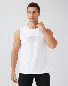 Camiseta sin mangas transpirable para hombre, verano 2026, con logo personalizado, ajuste relajado, chaleco que absorbe la humedad para maratón y entrenamiento físico - Product Image 6