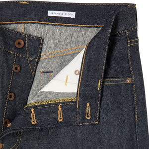 Custom High Quality Selvedge Denim <b>Jeans</b> Unwash Popular <b>Button</b> <b>Fly</b> Fashion Casual Japanese Denim <b>Jeans</b> ODM Supply - Product Image 6