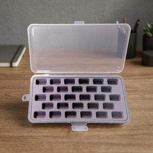 Cajas de Almacenamiento para Bobinas DK-567B con 28 Compartimentos |   Caja de Almacenamiento de Plástico con 28 Compartimentos Rectangulares y Tapa, 1 Capa, Moldeada por Inyección - Product Image 3