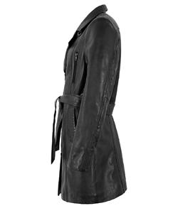 Chaqueta Acolchada con Capucha para Mujer, 100% Cuero Nappa Negro Genuino, Diseño Acolchado Cálido, Herrajes YKK, Marca Privada OEM, Invierno - Product Image 2