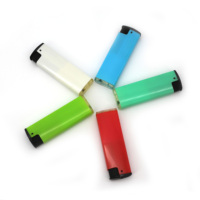 Briquet turbo électronique rechargeable en plastique bon marché encendeores allume-cigare à gaz butane