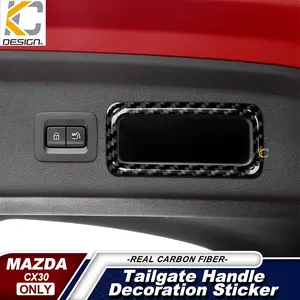 Koolstofvezel Stickers Auto Stickers Cover Kofferbak Handvat Decoratie Sticker Interieur Voor Mazda Cx30 20S