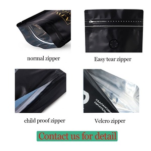 ถุงซิปพลาสติกบรรจุถุงซิปล็อคแบบตั้งได้พิมพ์โลโก้สีดำด้าน - Product Image 5