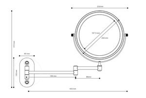 Gương Treo Tường Trang Điểm Trang Điểm Đèn Led Không Dây Có Độ Phóng Đại Gấp 3 Lần - Product Image 6