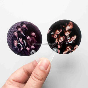 Marchandise Kpop, mini-ventilateur Kpop personnalisé 5*5cm, impression recto-verso, éventail à main, image d'idole K-pop, mini-picket - Product Image 2
