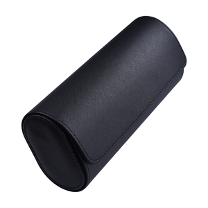 Juelong Đen Saffiano xem cuộn da chính hãng du lịch xem trường hợp đồng hồ CuộN đen 3 khe - Product Image 1