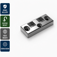 Plaque de montage moderne en alliage de zinc pour loquet de fenêtre et de porte en aluminium, accessoire de quincaillerie, disponible en gros