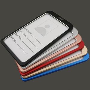 Hot Selling Free Sample Aluminum Alloy Metal Business <b>Card</b> <b>Holder</b> and Name Badge Popular Use - Product Image 3
