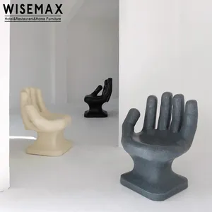 Wisemax - Cadeira de lazer para sala de estar, móveis vintage de meados do século, em forma de mão, decoração de arte em plástico, para uso interno e externo