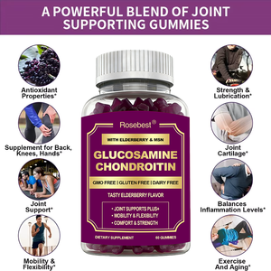 Complément alimentaire en gommes de glucosamine et chondroïtine halal à marque privée OEM avec MSM et sureau pour le soutien articulaire, la mobilité et la flexibilité - Product Image 3