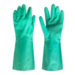 Gants de protection chimique en nitrile Hikari, taille 7, bouts des doigts texturés, pour la transformation alimentaire et le nettoyage, non stériles, sans latex - Product Image 1