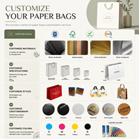 Sac shopping en papier carton ivoire de luxe personnalisé 200 g/m² avec longue poignée en ruban pour l'emballage de vêtements, de chaussures et de bijoux de boutique