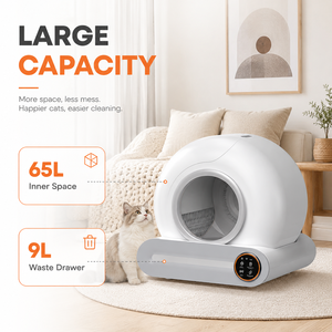 65L Automatic <b>Cat</b> Litter <b>Box</b> Smart App Control Self Cleaning Litter <b>Box</b> Fully Enclosed Pet Toilet <b>Cat</b> Litter <b>Box</b> - Product Image 4