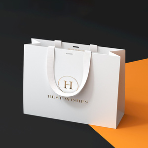 Túi giấy đựng quần áo cao cấp in ấn tùy chỉnh, màu xanh đậm, tái sử dụng, có quai xách, dành cho doanh nghiệp - Product Image 3