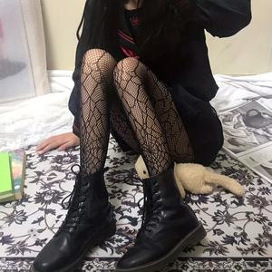 Collants en maille pour femmes avec motif <span class=keywords><strong>araignée</strong></span>, <span class=keywords><strong>filet</strong></span> de <span class=keywords><strong>pêche</strong></span> de Noël tricoté évidé, bas pour femmes - Product Image 4