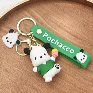 Encantadora caricatura Pochacco perro llavero 3D muñeca colgante coche llave mochila decoración llavero niños fiesta regalo llaveros al por mayor - Product Image 6