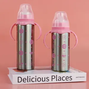 Wholesale Baby Feeding Bottle Cute Kids Cup Children Training Silicone Sippy Water Bottle