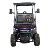 Voiturette de golf électrique avec contrôleur 72V, 4 places, haute qualité, modèle DC-H-F2+2, rehaussée, pour la chasse