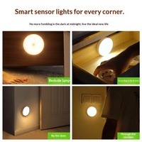 Veilleuse Intelligente à Détection Corporelle Sans Fil, Rechargeable par USB, en Acrylique, Design Moderne et Créatif pour Chevet et Armoire de Chambre