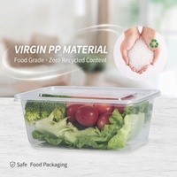 Boîte à lunch bento transparente en plastique de qualité alimentaire sans BPA avec logo personnalisé YANGRUI pour pique-nique et fête