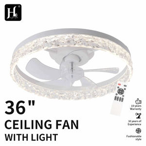 Modern DC Motor 220V <b>LED</b> <b>Ceiling</b> <b>Fan</b> with 5 Blades 6-Speed Remote Control Low Noise <b>LED</b> Lighting for Bedroom - Product Image 3