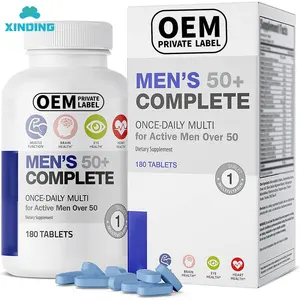 Comprimés complets pour hommes Supplément de santé à base de plantes 180 comprimés une fois par jour pour les hommes actifs de plus de 50 ans Aide à la santé du cerveau